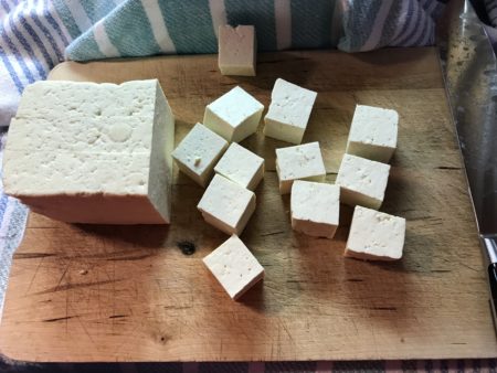 Cubes de tofu